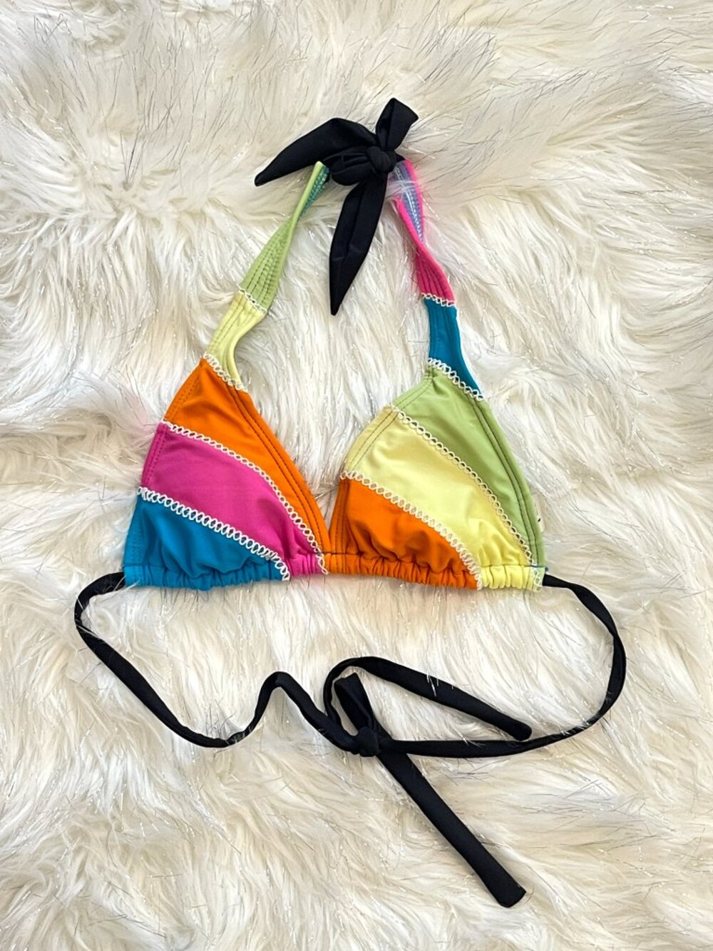 Malibu Bikini Top Halter Swim Small